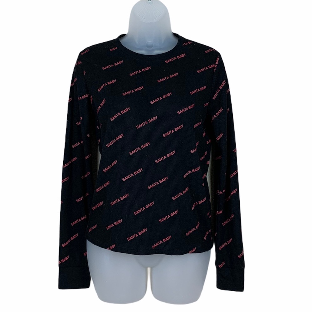 Forever 21 Santa Baby Thermal Shirt